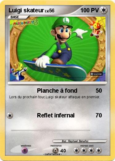 Pokemon Luigi skateur