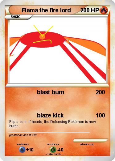 Pokemon Flama the fire lord