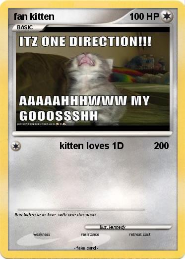 Pokemon fan kitten