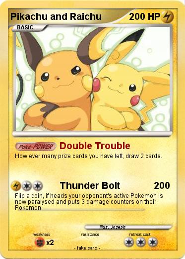 Pokemon Pikachu and Raichu