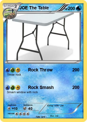 Pokemon JOE The Table