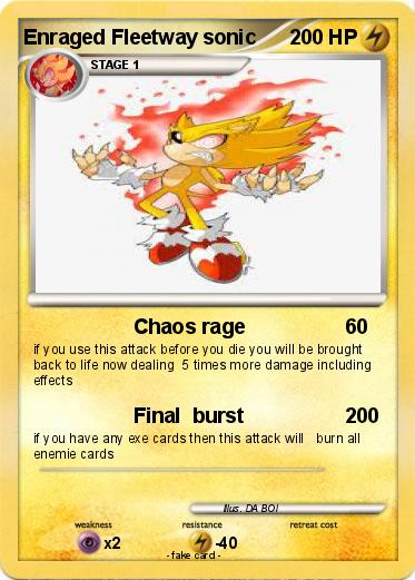 Pokemon Enraged Fleetway sonic