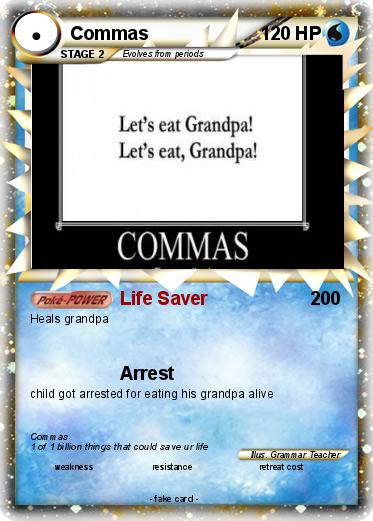 Pokemon Commas