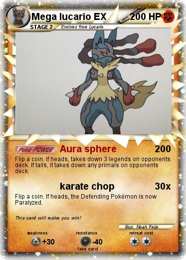 Pokemon Mega lucario EX