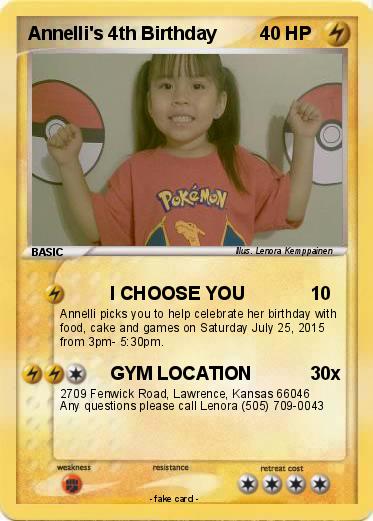 Pokemon Annelli's 4th Birthday