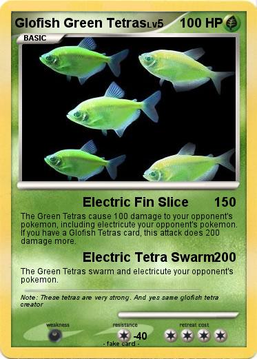 Pokemon Glofish Green Tetras