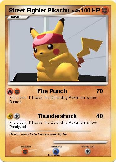 Pokemon Street Fighter Pikachu