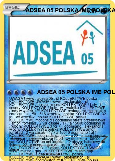 Pokemon ADSEA 05 POLSKA IME POLSKA
