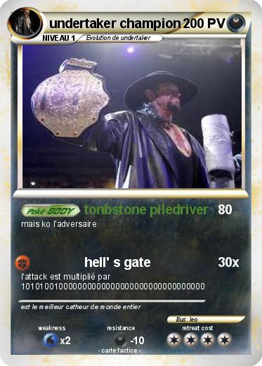 Pokemon undertaker champion