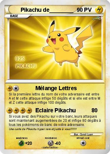 Pokemon Pikachu de________
