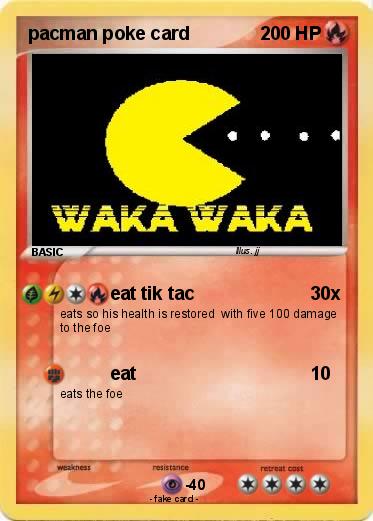 Pokemon pacman poke card