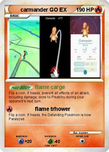 Pokemon carmander GO EX