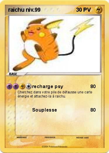 Pokemon raichu niv.99