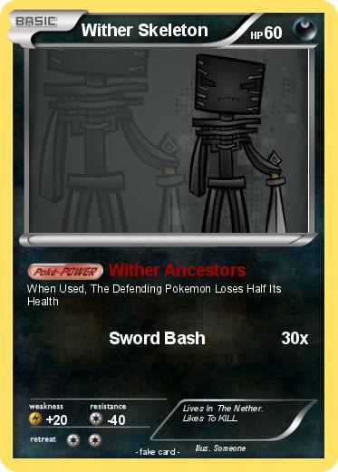 Pokemon Wither Skeleton