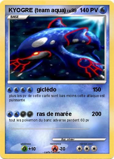 Pokemon KYOGRE (team aqua)