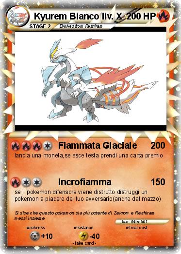 Pokemon Kyurem Bianco liv. X