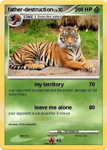 Download Pokémon father destruction - my territory - My Pokemon Card