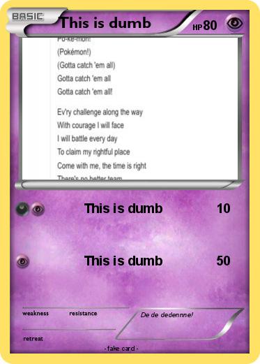 Pokemon This is dumb
