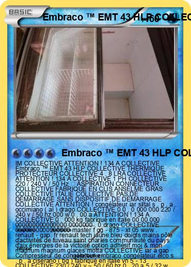 Pokemon Embraco ™ EMT 43 HLP COLLECTIVE