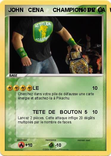 Pokemon JOHN   CENA      CHAMPION   DE  LA   WWWE10