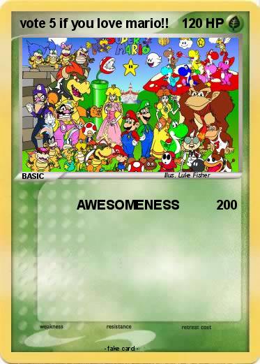 Pokemon vote 5 if you love mario!!