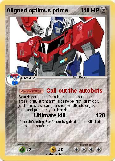 Pokemon Aligned optimus prime