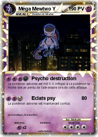 Pokemon Méga Mewtwo Y