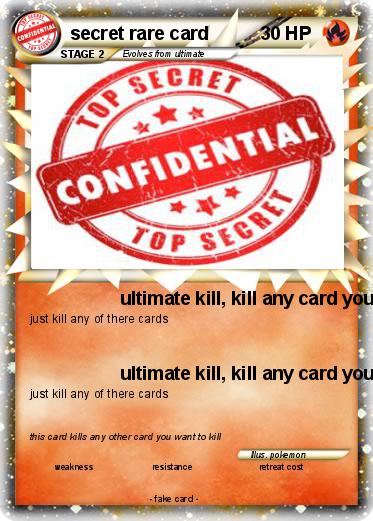 Pokemon secret rare card