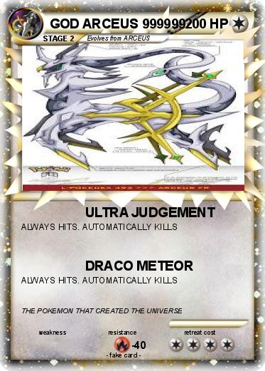 Pokemon GOD ARCEUS 999999