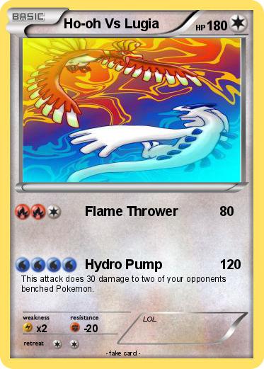 Pokemon Ho-oh Vs Lugia