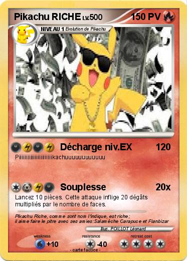Pokemon Pikachu RICHE