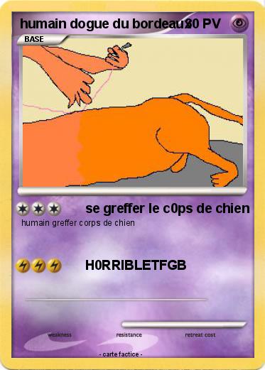 Pokemon humain dogue du bordeaux