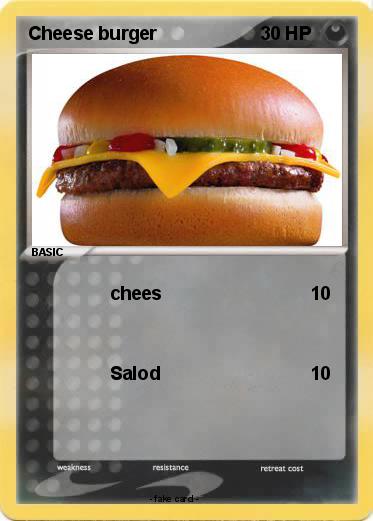 Pokemon Cheese burger