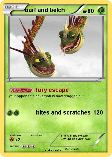 Pokemon barf and belch