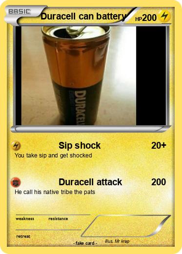 Pokemon Duracell can battery