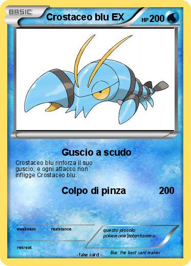 Pokemon Crostaceo blu EX
