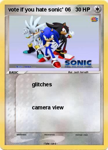 Pokemon vote if you hate sonic' 06