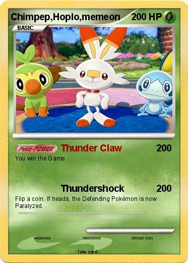Pokemon Chimpep,Hoplo,memeon