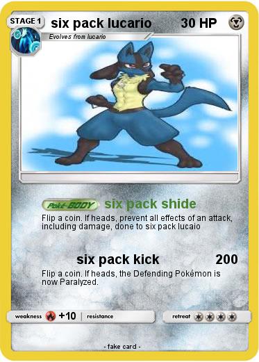 Pokemon six pack lucario