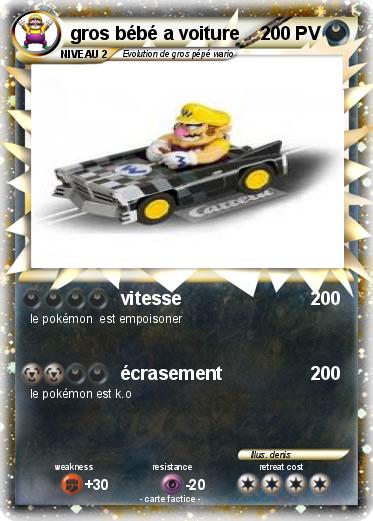 Pokemon gros bébé a voiture