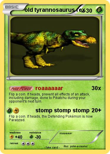 Pokemon old tyrannosaurus rex
