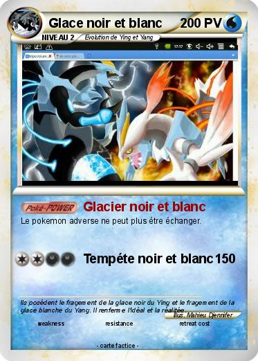 Pokemon Glace noir et blanc