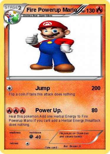 Pokemon Fire Powerup Mario