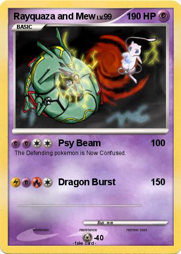 Pokemon Rayquaza and Mew