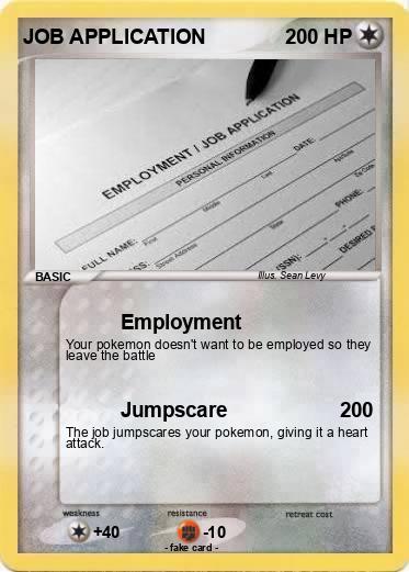 Pokemon JOB APPLICATION