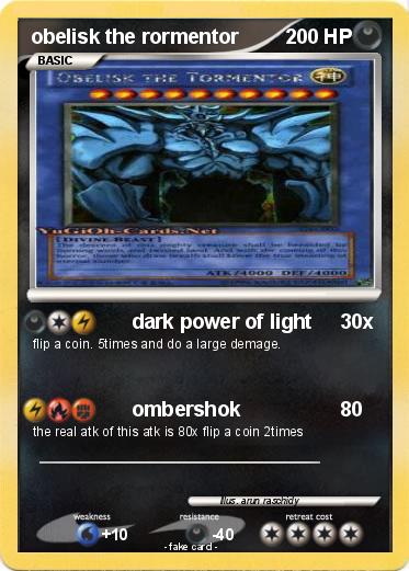 Pokemon obelisk the rormentor