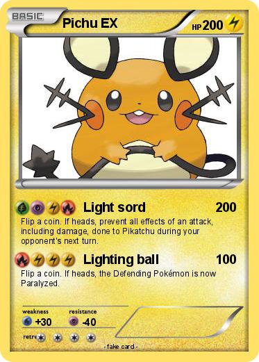 Pokemon Pichu EX