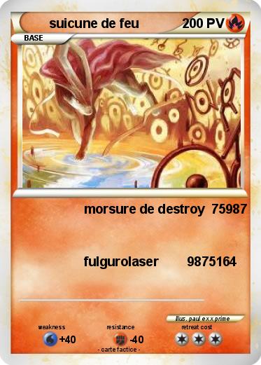 Pokemon suicune de feu