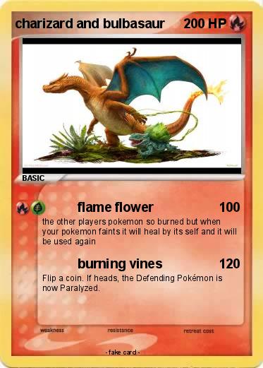 Pokemon charizard and bulbasaur