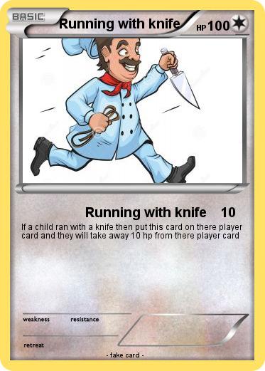 Pokemon Running with knife